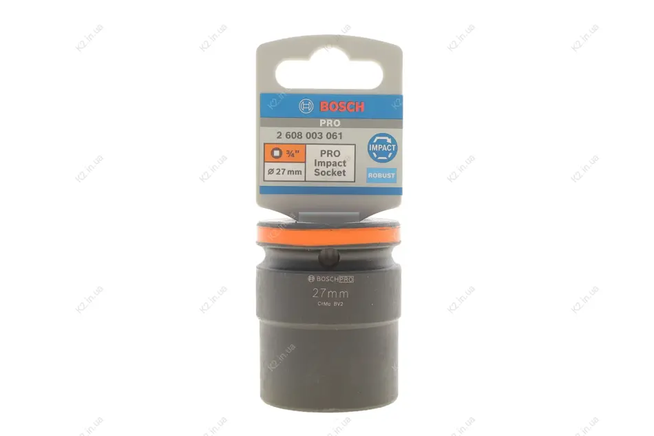 Головка торцева ударна PRO 3/4" 27 мм BOSCH 2 608 003 061 (фото 1)