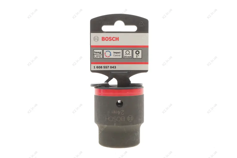 ТОРЦ.ГОЛІВКА 24MM 1" 6-ГР BOSCH 1 608 557 043 (фото 1)