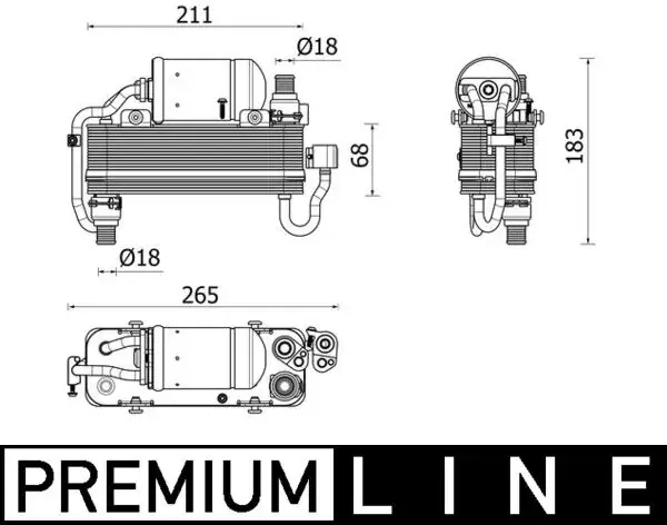 Радіатор кондиціонера MAHLE KNECHT AC960000P (фото 1)