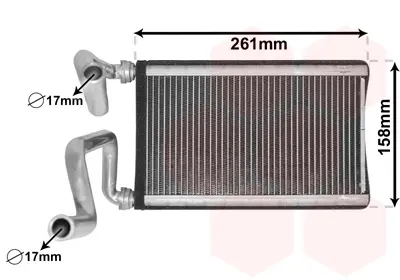 Радіатор обігрівача HONDA CIVIC/ CRV -07 Van Wezel 25006294