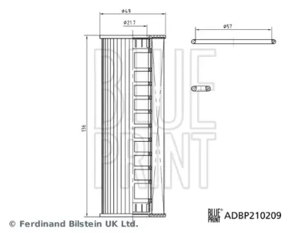 Фільтр масляний BLUE PRINT ADBP210209