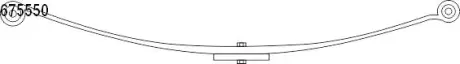 Рессора задняя (кол-во листов 1) 70x700/700 Iveco Daily VI (14-) (10.675.550.00) CS Germany 1067555000