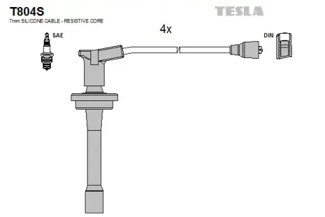 Провода запалювання TESLA T804S