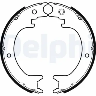 Комплект гальмівних колодок з 4 шт. барабанів Delphi LS2082