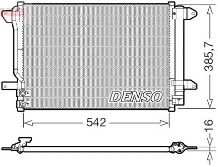 Радіатор кондиціонера DENSO DCN32072 (фото 1)
