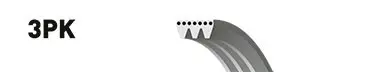 Ремень ГУРа 3PK545Lifan 520/620 Gates LBA3407103