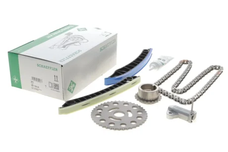 Комплект ланцюга ГРМ Renault Trafic 1.6 DCi 14- (ланцюг, натяжник, шестерня) INA 559 1780 30