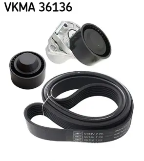 Роликовий модуль натягувача ременя (ролик, ремінь) SKF VKMA 36136 (фото 1)