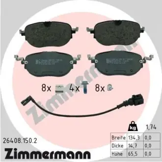Колодки тормозние передние Volkswagen ID.3 ZIMMERMANN 1EA698151