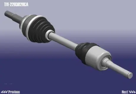 Привод (полуось) передний в сборе R 2x4 Chery Tiggo Aftermarket T11-2203020DA