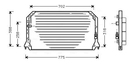 Радіатор кодиціонера AVA COOLING TO5254