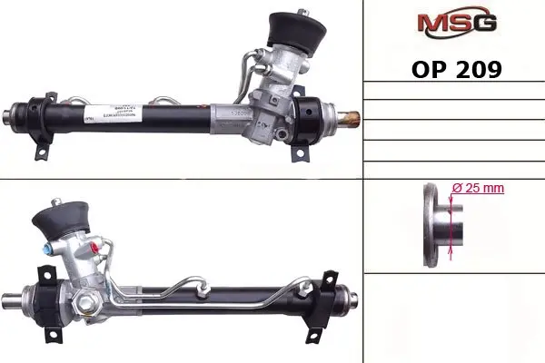 Рульова рейка з ГУР нова Opel Vectra B 95-02 MSG OP209 (фото 1)