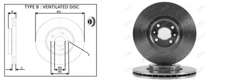 Диск гальмiвний APLUS 61522AP (фото 1)