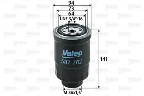 Фільтр паливний CARBODIES/FORD/LDV/LTI/NISSAN FX/Maverick/CUB/TX/Almera "1,7-4,0 "81>> Valeo ="587702"