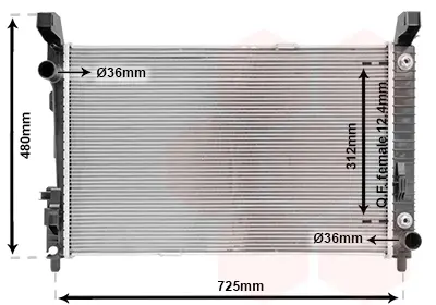 Радіатор охолодження двигуна MERCEDES A W169/ B W245 04>12 Van Wezel 30002364 (фото 1)