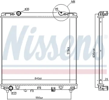 Радіатор охолоджування NISSENS 66773