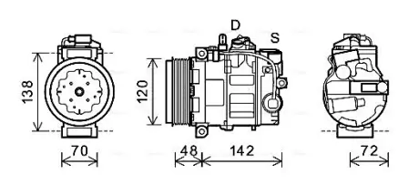 Компресор кондицiонера CLEVER FIT AVA COOLING PRAK064