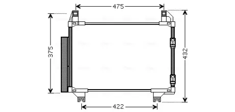 Радіатор кодиціонера CLEVER FIT AVA COOLING TOA5404D