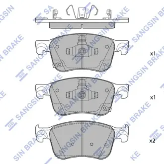 Колодки гальмівні дискові (комплект 4 шт) Hi-Q (SANGSIN) SP4444