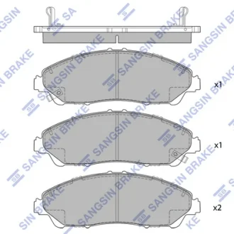 Фото 1 - колодки гальмівні дискові (комплект 4 шт) Hi-Q (SANGSIN) SP1995 Колодки гальмівні дискові (комплект 4 шт) Hi-Q (SANGSIN) SP1995 (фото 1)
