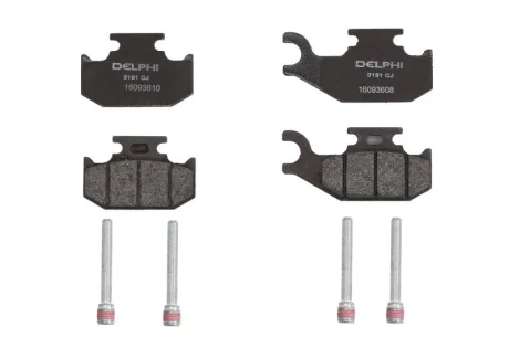 Комплект гальмівних колодок передн, RENAULT TWIZY Electric 04.12- Delphi LP3191