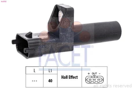 Датчик положення розподільчого валу FACET 9.0755