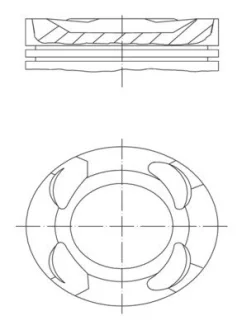 Поршень BMW 3 (F30/F80)/5 (G30/F90)/7 (G11/G12) 14- B58 (82.00mm/STD) MAHLE KNECHT 081 PI 00124 000