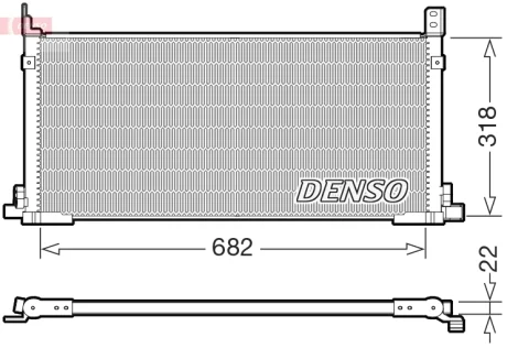 Радіатор кондиціонера DENSO DCN50135