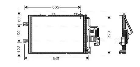 Радиатор кондиционера Opel Combo, Corsa (01-) AVA AVA COOLING OLA5307