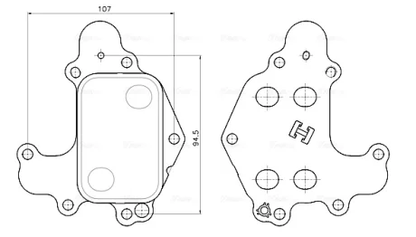 Охолоджувач оливи AVA COOLING PE3434 (фото 1)