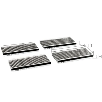 Фільтр салону к-т 4 шт ALPHA FILTER AF5184a-4