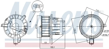 Вентилятор салону NISSENS 87546