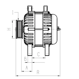 Генератор Audi A6 2.0 TDI 12-18 (14V/180A) = 116827 CARGO F 032 116 827