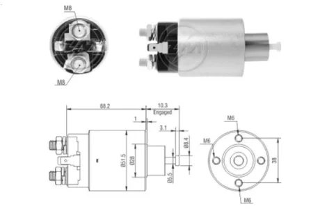 Реле втягуюче стартера ERA ZM 7995