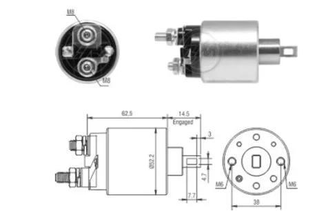 Реле втягуюче стартера ERA ZM 3710