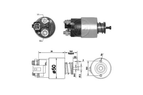 Втягуюче реле стартера ERA ZM2995