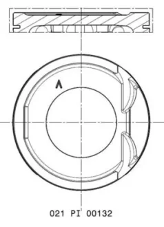 Поршень з кільцями RENAULT 80,00 1,6 16V K4M (Mahle) MAHLE KNECHT 021 PI 00132 002