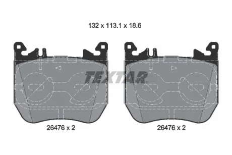 Колодки гальмівні (передні) MB S-class (V223/W223/Z223) 20- TEXTAR 2647601