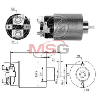 Реле втягуюче стартера Aftermarket ZM698