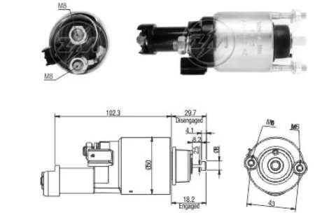 Втягуюче реле стартера ERA ZM3705