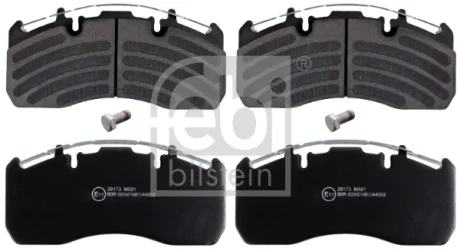 Фото 1 - комплект гальмівних колодок задн/передн MERITOR RVI C, MIDLUM VOLVO FE, FE II, FH, FH II, FH III, FH12, FH16, FH16 II, FH16 III, FL II, FL III, FM, FM12, FM9, FMX D11A-330-MDS2043A 08.93- FEBI 16906 Комплект гальмівних колодок задн/передн MERITOR RVI C, MIDLUM VOLVO FE, FE II, FH, FH II, FH III, FH12, FH16, FH16 II, FH16 III, FL II, FL III, FM, FM12, FM9, FMX D11A-330-MDS2043A 08.93- FEBI 16906 (фото 1)