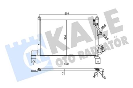 Радіатор кондиціонера KALE OTO RADYATOR 345385