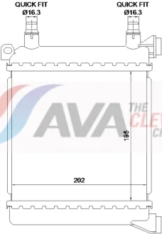 Радіатор, Система охолодження двигуна CLEVER FIT AVA COOLING BW2656