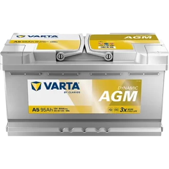 Акумулятор 12В 95Агод./850А (EN) Dynamic AGM START&STOP AGM (R+ стандартні клеми) 353x175x190 B13 - монтажний фланець 10.5мм (пусковий/agm) VARTA 595901085K262