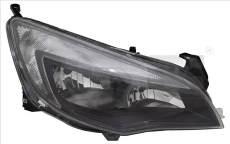 Фара Прав (H7/H7/W21, електричн, з мотором, колір відбивача: чорн) OPEL ASTRA J 09.12-04.18 TYC 2012189252