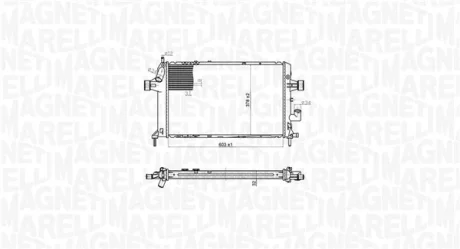 Радіатор двигуна OPEL ASTRA G 1.7D 02.98-12.09 MAGNETI MARELLI 350213176700