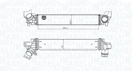 Інтеркулер MINI (F55), (F56), (F57), CLUBMAN (F54), COUNTRYMAN (F60) 1.2/1.5 12.13- MAGNETI MARELLI 351319205450