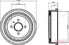 Барабан тормозной (кратно 2) Opel Astra G, H (98-), Vectra B (95-) (560404C) JAP
