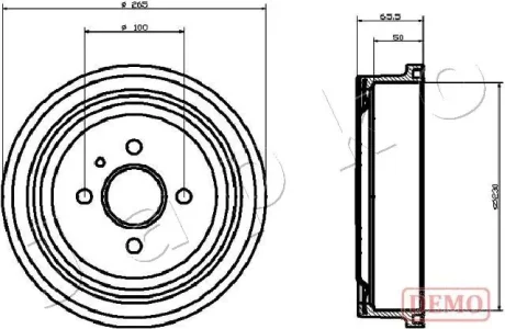 Барабан тормозной (кратно 2) Opel Astra G, H (98-), Vectra B (95-) JAP Japko 560404C