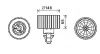 Вентилятор салону AUDI 100 C4 (1991) (вир-во AVA) AI8374